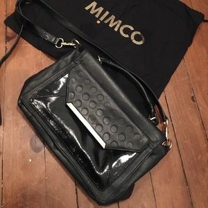 Mimco Black Leather Handbag